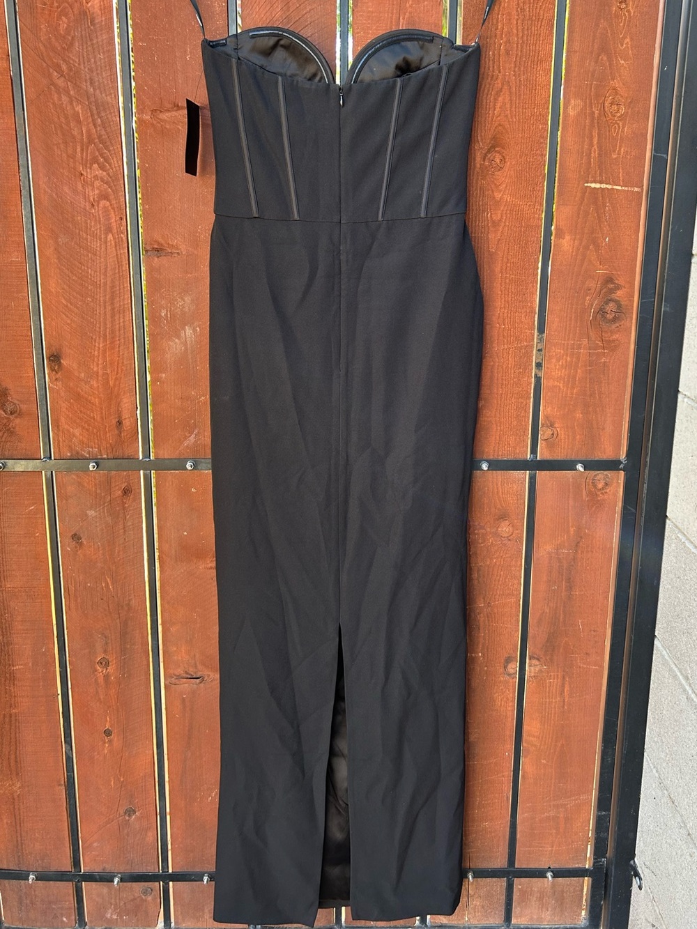 Retrofete Luna Bustier Strapless Bodycon Black Maxi Dress Size Medium NWT - Picture 4 of 10